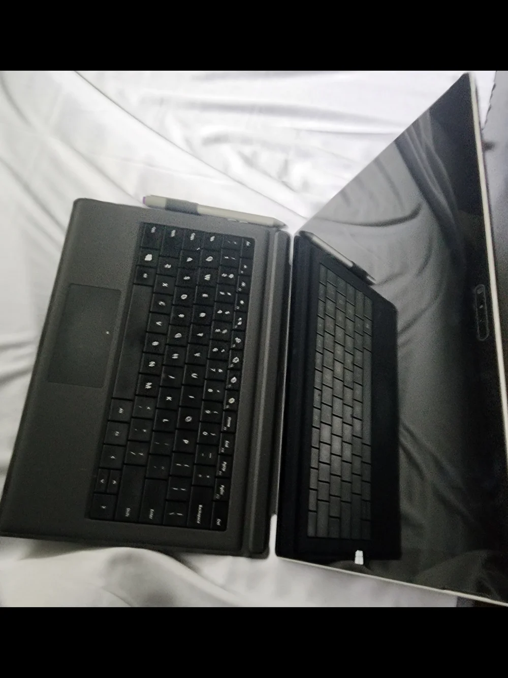 Windows Laptop with Black Keyboard and Touchpad